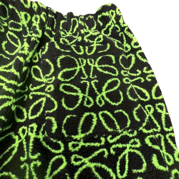 Loewe Anagram Fleece Shorts Green Black mens small - Picture 5 of 6